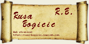 Rusa Bogičić vizit kartica